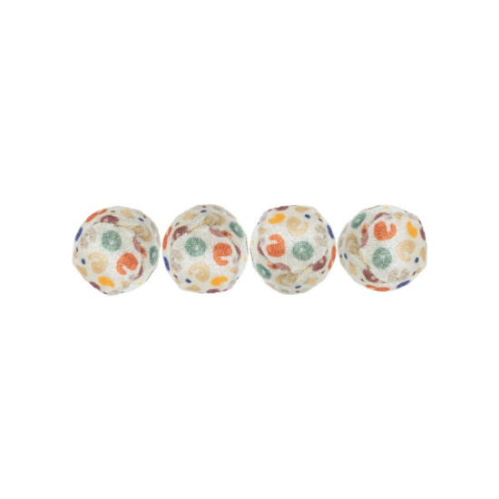 Trixie – jucărie pentru pisici, set 4 mingi cu imprimeu leopard, 4 cm